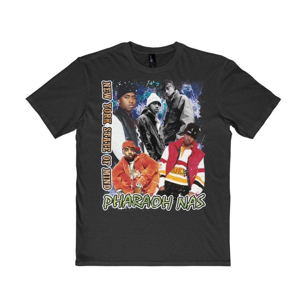 Vintage Inspired Black 90s Nas Rap Tee